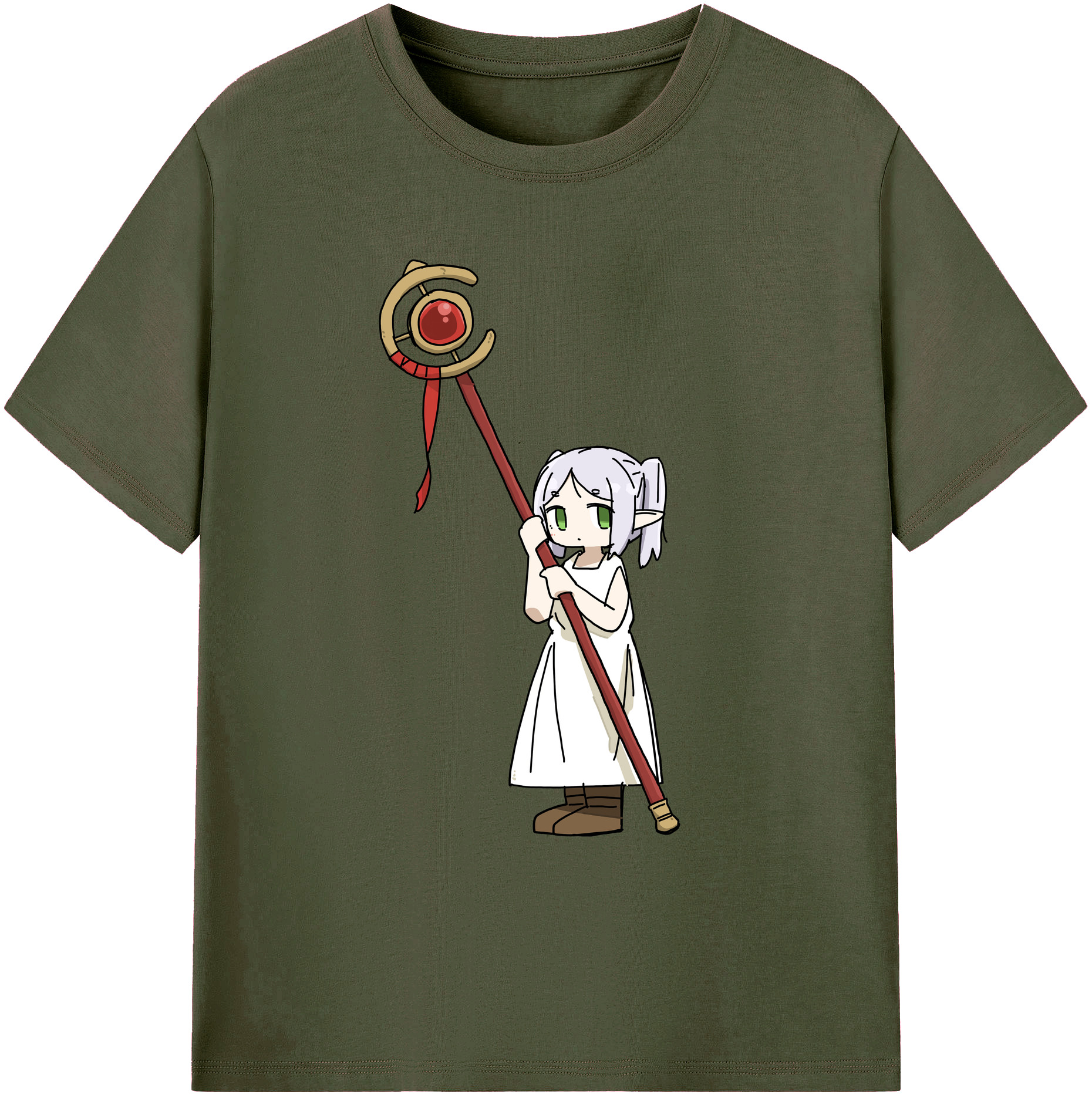 （画像用） 葬送のフリーレン Frieren 綿100％ メンズ半袖Tシャツ｜肌触りやわらか＆通気性